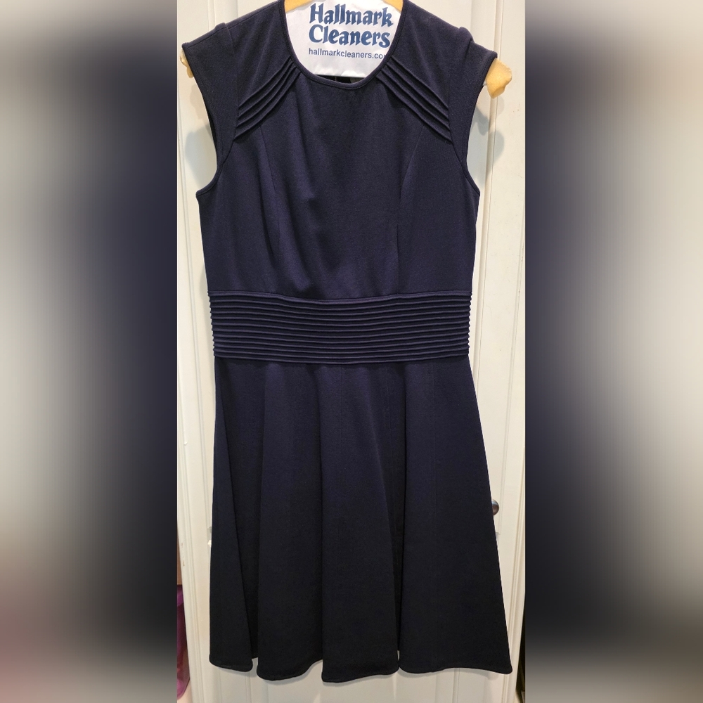 Elegant Navy Sleeveless Dress